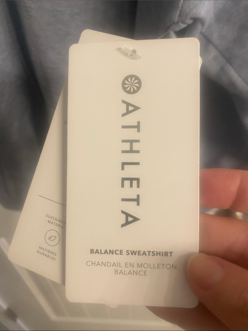 Athleta Light Blue Full-Zip Hooded Sweater